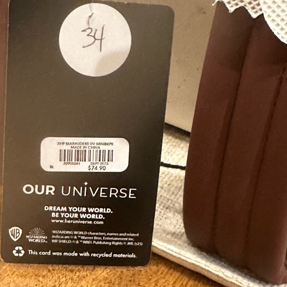 HARRY POTTER women’s Our Universe Harry Potter Marauders Map Mini Backpack - Picture 11 of 16